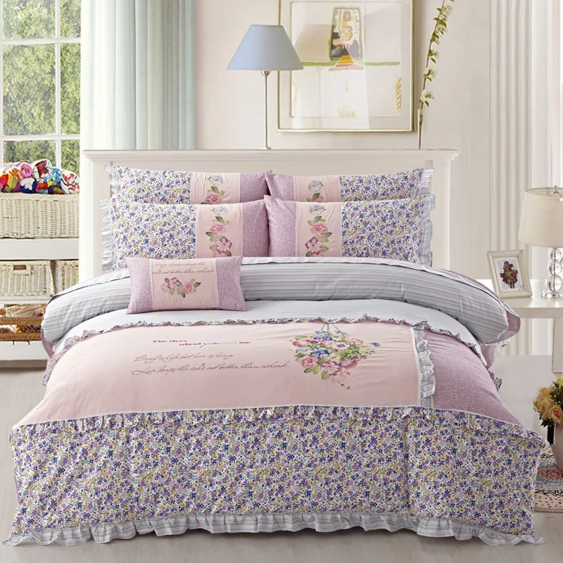 Embroidered Korean style Bedding set 4PcsKing Queen size Girls Duvet/Quilt cover Bedsheet set Pillow shams 36
Embroidered Korean style Bedding set 4PcsKing Queen size Girls Duvet/Quilt cover Bedsheet set Pillow shams 36