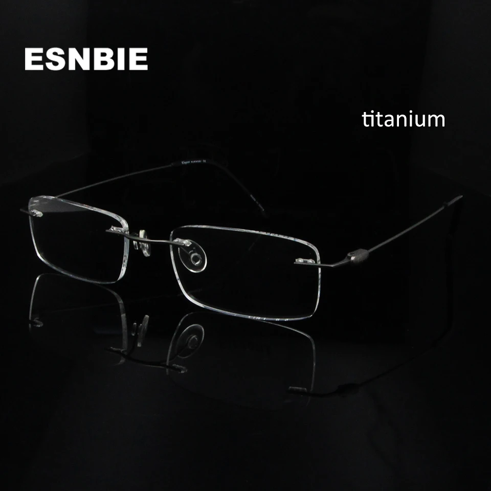 ESNBIE Ultra-light Slim Optical Glasses Frame Titanium Men Rimless Frame Myopia For Male Light Weight Eyeglasses
ESNBIE Ultra-light Slim Optical Glasses Frame Titanium Men Rimless Frame Myopia For Male Light Weight Eyeglasses