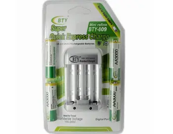 10PCS High Quanlity Rechargeable Battery AA 3000 4X BTY NI-MH 1.2V 2A With Standard Battery Charger EU Battery Baterias Bateria
10PCS High Quanlity Rechargeable Battery AA 3000 4X BTY NI-MH 1.2V 2A With Standard Battery Charger EU Battery Baterias Bateria