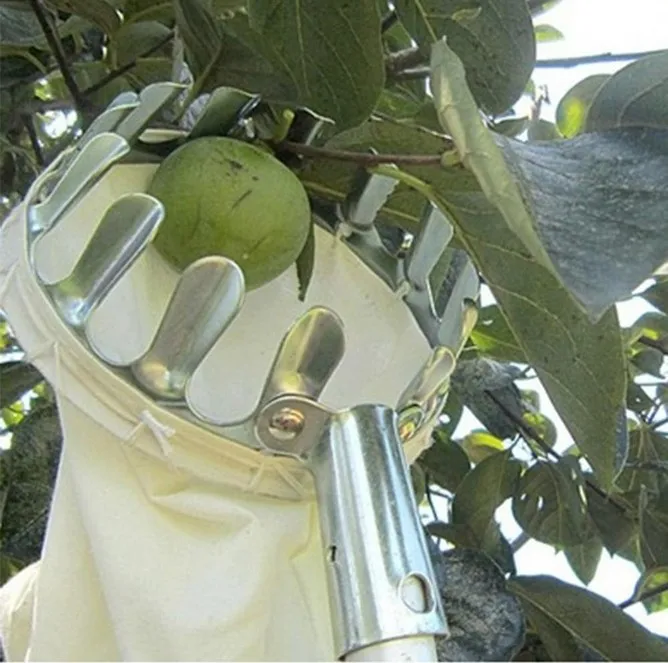 Metal-Fruit-Picker-Convenient-Fabric-Orchard-Gardening-Apple-Peach-High-Tree-Picking-Tools