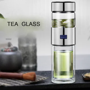 400ML Special Design Tea Glass Water Bottle with Automatic Separator and Filter Offcie Glass Tea Drinking Bottle
400ML Special Design Tea Glass Water Bottle with Automatic Separator and Filter Offcie Glass Tea Drinking Bottle