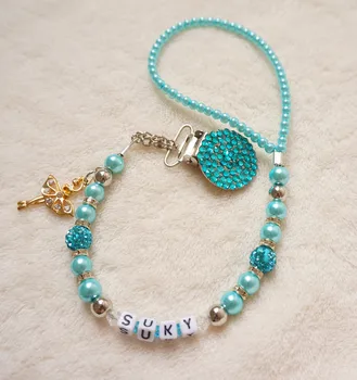 Personalised -Any name Bling green rhinestone pacifier clips/chain Dummy clip/holder Teethers clip baby soother chain for baby
Personalised -Any name Bling green rhinestone pacifier clips/chain Dummy clip/holder Teethers clip baby soother chain for baby