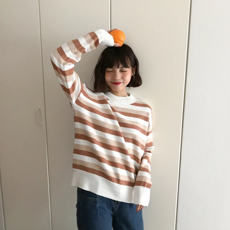 autumn sweaters fashion 2019 women harajuku korean style winter clothes women personality retro striped knitted sweater women
autumn sweaters fashion 2019 women harajuku korean style winter clothes women personality retro striped knitted sweater women