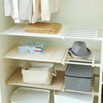 Retractable Closet Organizer Shelf Nail-free Adjustable Wardrobe Layered Separated Shelf Bathroom Kitchen Cabinet Storage Holder
Retractable Closet Organizer Shelf Nail-free Adjustable Wardrobe Layered Separated Shelf Bathroom Kitchen Cabinet Storage Holder