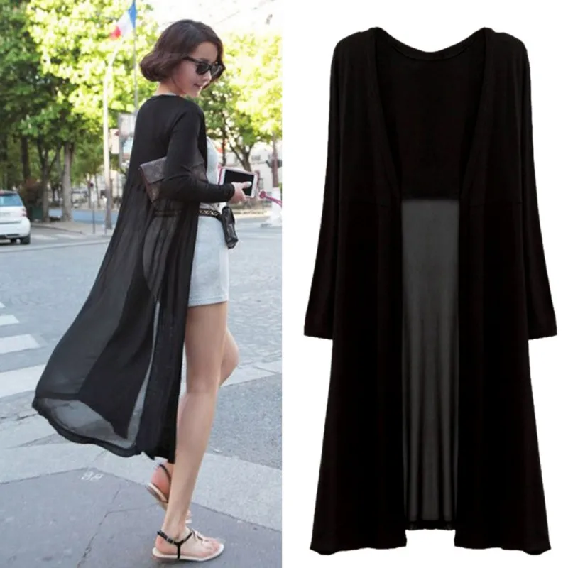 2019 Female Maxi Cardigans Ankle Length Open Stitch Sweater Coat Long Sleeve Thin Knitted Oversized Vintage Sweater Tops
2019 Female Maxi Cardigans Ankle Length Open Stitch Sweater Coat Long Sleeve Thin Knitted Oversized Vintage Sweater Tops