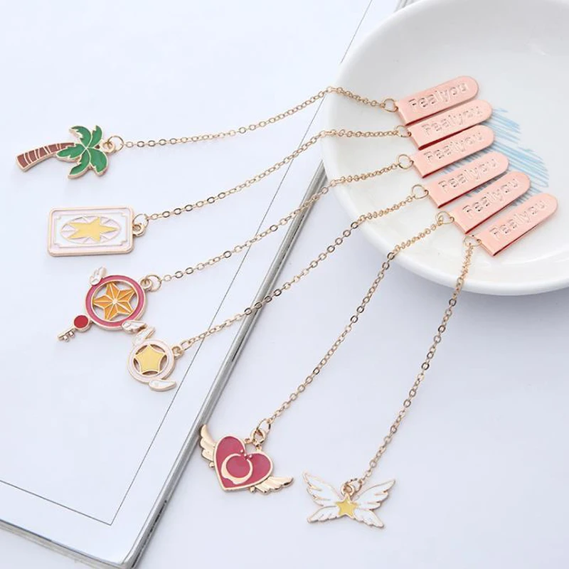 1 Pcs Kawaii Magic Wing Star Heart Coconut Tree Metal Pendant Bookmarks Book Markers Metal Page Holder Girls Gifts Stationery
1 Pcs Kawaii Magic Wing Star Heart Coconut Tree Metal Pendant Bookmarks Book Markers Metal Page Holder Girls Gifts Stationery