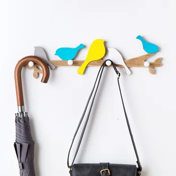 Creative Wooden Birds Hanging Wall Decorative Hooks Country Style Bedroom Coat Rack Home Hanger No trace nails
Creative Wooden Birds Hanging Wall Decorative Hooks Country Style Bedroom Coat Rack Home Hanger No trace nails