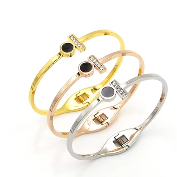Titanium Steel Luxury Jewelry AAA Cubic Zirconia T Shape Bracelets & Bangles For Women Black Round Charming Love Cuff Bangles
Titanium Steel Luxury Jewelry AAA Cubic Zirconia T Shape Bracelets & Bangles For Women Black Round Charming Love Cuff Bangles