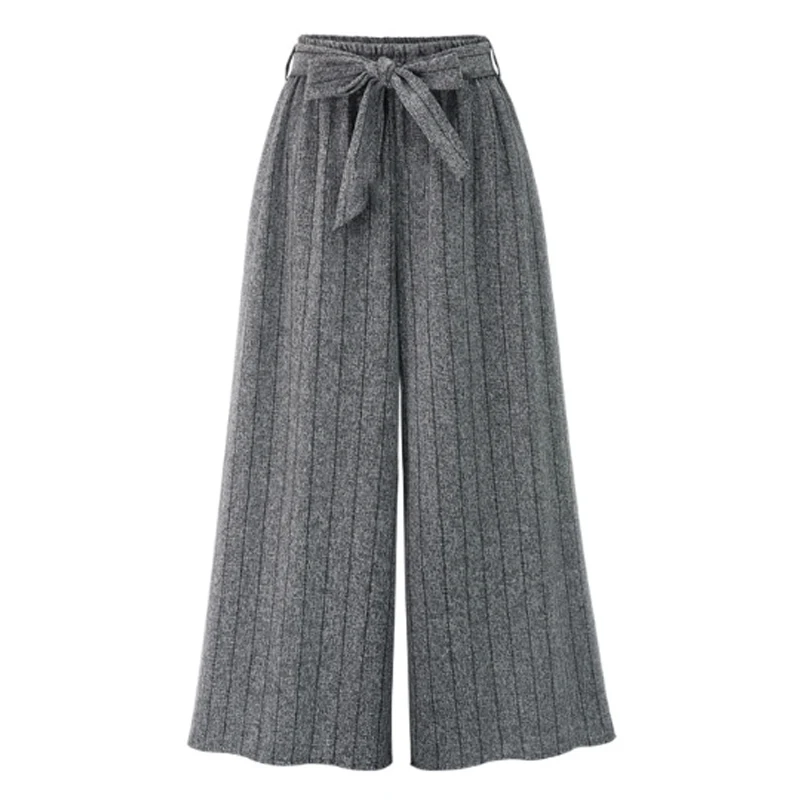 2018 Autumn European Style Women Wide Leg Pants Plus Size 4XL Ladies Vertical Striped Trousers Loose Bow Drawstring Capris
2018 Autumn European Style Women Wide Leg Pants Plus Size 4XL Ladies Vertical Striped Trousers Loose Bow Drawstring Capris