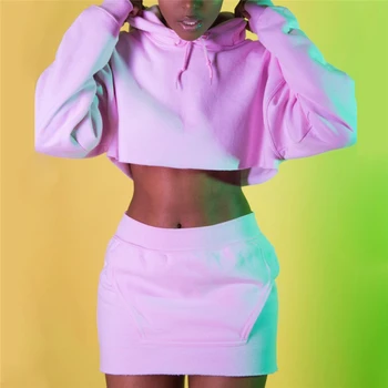 2Pcs Women Tracksuit Crop Short Hoodies Tops Sweatshirt And Mini Skirt Sets 2018 Autumn Ladies Sport Wear Casual Pullover Solid
2Pcs Women Tracksuit Crop Short Hoodies Tops Sweatshirt And Mini Skirt Sets 2018 Autumn Ladies Sport Wear Casual Pullover Solid