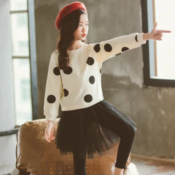 Back To School Clothing Suits Dot Teen Girl Top And Pants Set Autumn White Black Fall Girls Outfits Children Clothes Sets 2019
Back To School Clothing Suits Dot Teen Girl Top And Pants Set Autumn White Black Fall Girls Outfits Children Clothes Sets 2019