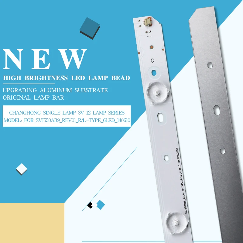 Original led light bar for Changhong LED 55C2000i high brightness lamp SVJ550AB9-Rev01-R/L-TYPE-6LED-140610 led lighting
Original led light bar for Changhong LED 55C2000i high brightness lamp SVJ550AB9-Rev01-R/L-TYPE-6LED-140610 led lighting