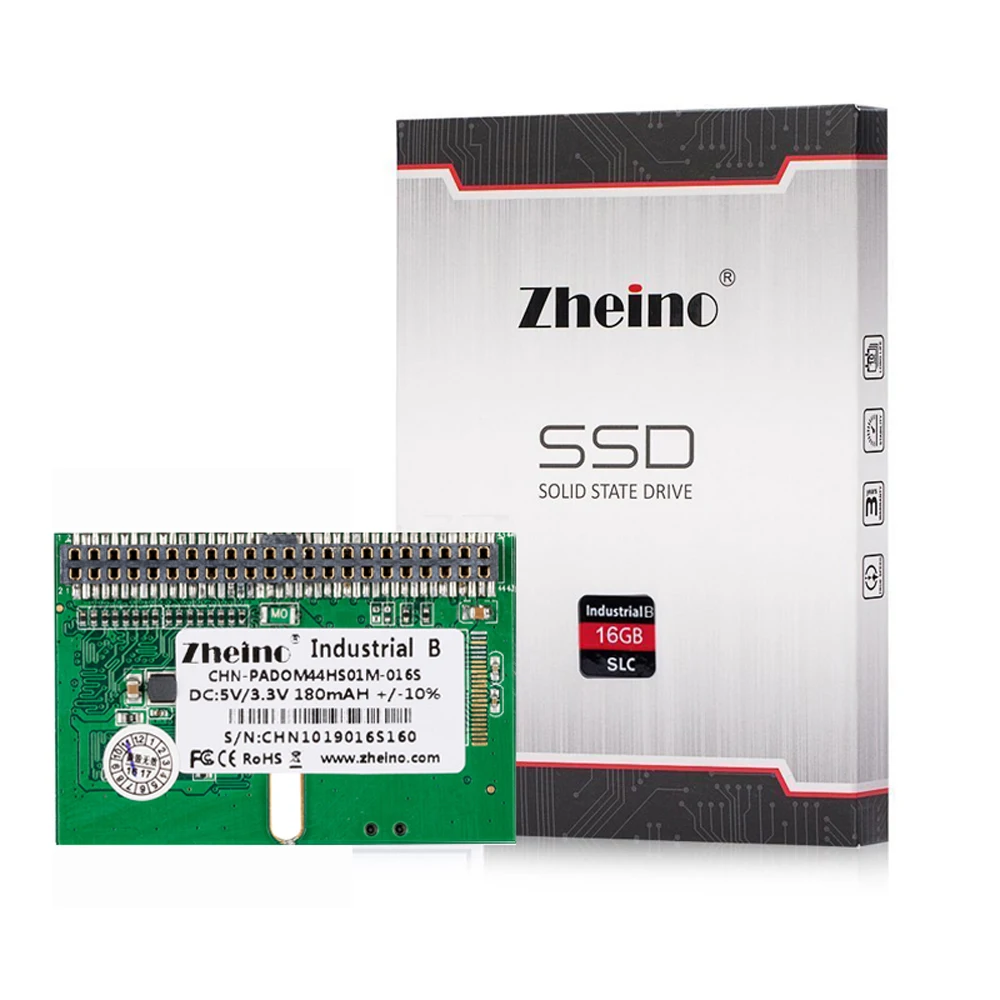 Фото Zheino New PATA DOM 44PIN SSD IDE/PATA SLC 16GB Horizontal Socket Industrial Disk On Module Solid State Drives | Компьютеры и офис