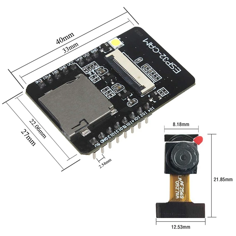 2 Set Esp32-Cam Camera Wifi + Bluetooth Module 4M Psram Dual-Core 32-Bit Cpu Development Board With Ov2640 2Mp Camera Module S
2 Set Esp32-Cam Camera Wifi + Bluetooth Module 4M Psram Dual-Core 32-Bit Cpu Development Board With Ov2640 2Mp Camera Module S