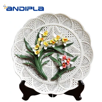 Pastoral Style 3D Ceramics Daffodil Orchid Decor Plate Sitting Dish / Office Table TV Cabinet Ornaments Collection Handicrafts
Pastoral Style 3D Ceramics Daffodil Orchid Decor Plate Sitting Dish / Office Table TV Cabinet Ornaments Collection Handicrafts