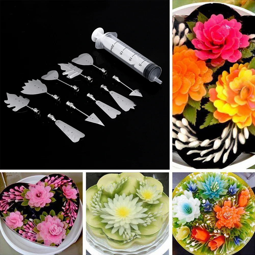 10pcs 3D Jelly Art Tools Jelly Cake Flower Art Tools Gelatin Pudding Nozzle Syringe Set Russia Nozzles Cake Decorating Tools
10pcs 3D Jelly Art Tools Jelly Cake Flower Art Tools Gelatin Pudding Nozzle Syringe Set Russia Nozzles Cake Decorating Tools