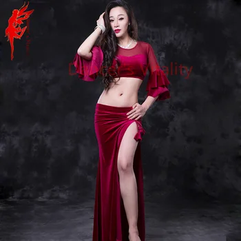 Master Performance belly dance clothes short sleeves top and split skirt 2pcs belly dancing set women dance suit
Master Performance belly dance clothes short sleeves top and split skirt 2pcs belly dancing set women dance suit