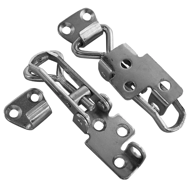 2Pcs 304Stainless Steel Adjustable Toggle Latch With 3 Mounting Holes Catch Lock Speed Wooden Box Buckle Latch Max Load 40KG
2Pcs 304Stainless Steel Adjustable Toggle Latch With 3 Mounting Holes Catch Lock Speed Wooden Box Buckle Latch Max Load 40KG