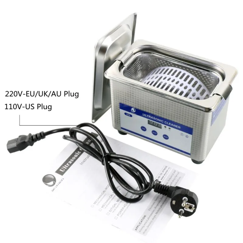 Digital Mini Ultrasonic Cleaner Metal Basket Washing Jewelry Watches Dental PCB CD 800ml 35W 40kHz Cleaner Bath
Digital Mini Ultrasonic Cleaner Metal Basket Washing Jewelry Watches Dental PCB CD 800ml 35W 40kHz Cleaner Bath