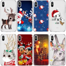 Рождественская накладка олень для iPhone X XR XS Max 5 5S SE 6 S 6 S 7 8 Plus для Huawei P20 P30 Mate 10 20 30 Lite P Smart 2019(China)