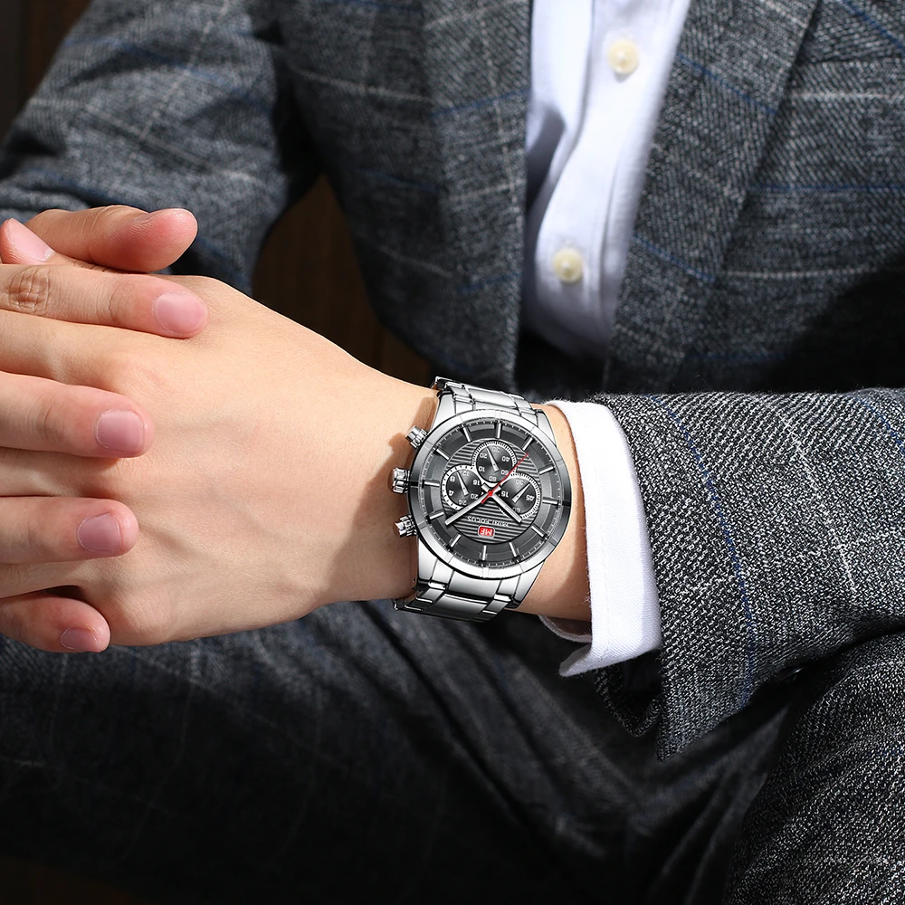 MINIFOCUS Fashion Business Mens Watches Top Brand Luxury Quartz Clock Waterproof Chronograph Full Steel Strap Relogio Masculino
MINIFOCUS Fashion Business Mens Watches Top Brand Luxury Quartz Clock Waterproof Chronograph Full Steel Strap Relogio Masculino