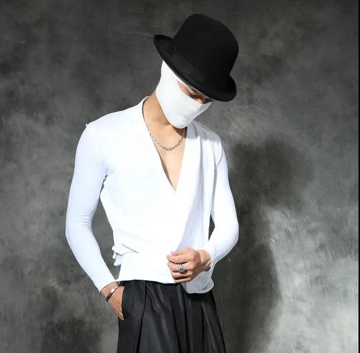 Male autumn personality v-neck t shirt men T-shirt slim shirt long-sleeve basic asymmetrical T-shirt male black white t shirts
Male autumn personality v-neck t shirt men T-shirt slim shirt long-sleeve basic asymmetrical T-shirt male black white t shirts