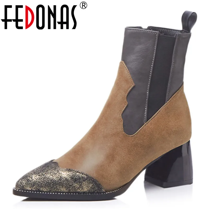 FEDONAS Brand Women Ankle Boots High Quality Autumn Winter High Heels Ladies Shoes Woman Sexy Pointed Toe Party Prom Pumps
FEDONAS Brand Women Ankle Boots High Quality Autumn Winter High Heels Ladies Shoes Woman Sexy Pointed Toe Party Prom Pumps