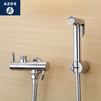 Azos Bidet Faucet Pressurized Shower Nozzle Brass Chrome Cold Water Two Function Toilet Sink Balcony Round PJPQ006
Azos Bidet Faucet Pressurized Shower Nozzle Brass Chrome Cold Water Two Function Toilet Sink Balcony Round PJPQ006