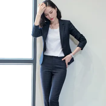 Women's new fashion Slim temperament plaid suit two-piece suit (jacket + pants) women's business formal office professional suit
Women's new fashion Slim temperament plaid suit two-piece suit (jacket + pants) women's business formal office professional suit