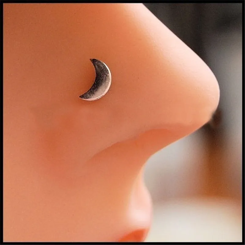 925 sterling silver nostril piercing jewelry moon nose pin 1 pack 20pcs
925 sterling silver nostril piercing jewelry moon nose pin 1 pack 20pcs