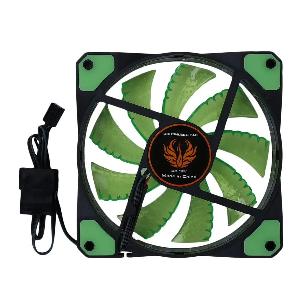 z pcs Green Light 120mm LED Ultra Silent Computer PC Case Fan 15 LEDs 12V Easy Installed
z pcs Green Light 120mm LED Ultra Silent Computer PC Case Fan 15 LEDs 12V Easy Installed