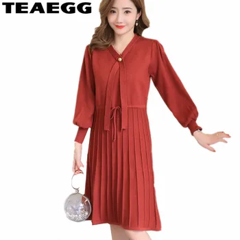 TEAEGG Loose Autumn Winter Dress Black Elegant Knitted Dress Plus Size 3XL Long Sleeve Vestidos Mujer 2020 Women Clothes AL1451
TEAEGG Loose Autumn Winter Dress Black Elegant Knitted Dress Plus Size 3XL Long Sleeve Vestidos Mujer 2020 Women Clothes AL1451