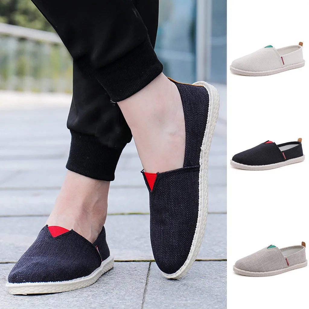 3 Colors Fashion Men's Slip on Sneakers Solid Flat Casual Loafers Boat Coth Shoes Flat Cool Shoes Mocassin Homme Espadrilles
3 Colors Fashion Men's Slip on Sneakers Solid Flat Casual Loafers Boat Coth Shoes Flat Cool Shoes Mocassin Homme Espadrilles