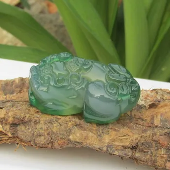 

Need for natural green chalcedony pendant Lucky Lucky evil jade agate pendant brave genuine jade pendant