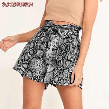 RAISEVERN Snake Print High Waist Shorts Women 2019 Summer Paper Bag Sexy Elegant Fashion Lace Up Ruffle Mini Ladies Shorts Skirt
RAISEVERN Snake Print High Waist Shorts Women 2019 Summer Paper Bag Sexy Elegant Fashion Lace Up Ruffle Mini Ladies Shorts Skirt