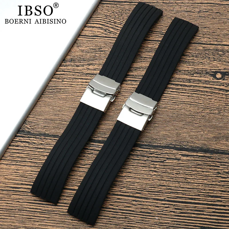 Black Blue Soft Silicone Rubber Watch Strap 24mm Deployment Buckle Waterproof Replacement Sport Watch Band
Black Blue Soft Silicone Rubber Watch Strap 24mm Deployment Buckle Waterproof Replacement Sport Watch Band