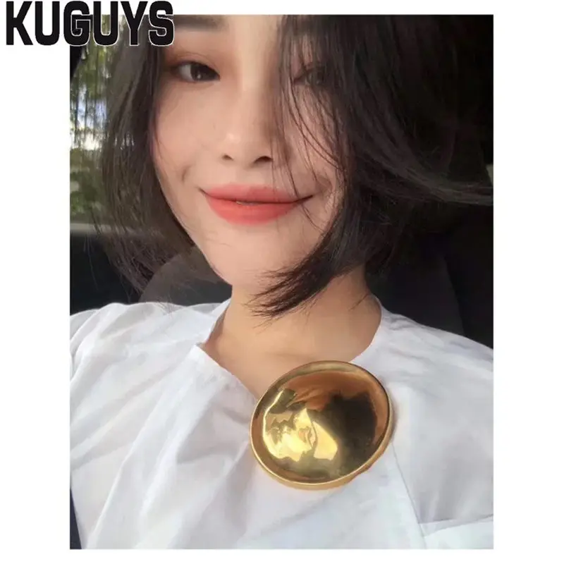KUGUYS Vintage Bump Round Brooches 1PCS for Women Fashion Jewelry Delicate Metal Hyperbole Large Brooch Trendy Accessories Gift
KUGUYS Vintage Bump Round Brooches 1PCS for Women Fashion Jewelry Delicate Metal Hyperbole Large Brooch Trendy Accessories Gift