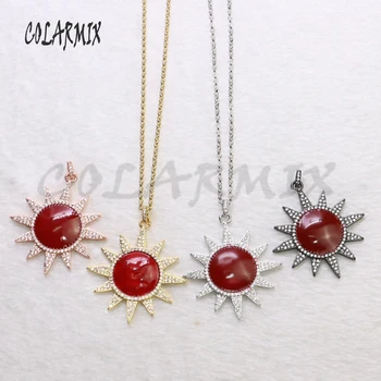 6Pcs wholesale High quality zircon red solar pendant for jewelry necklace Mix color Fashion jewelry pendant 5387
6Pcs wholesale High quality zircon red solar pendant for jewelry necklace Mix color Fashion jewelry pendant 5387