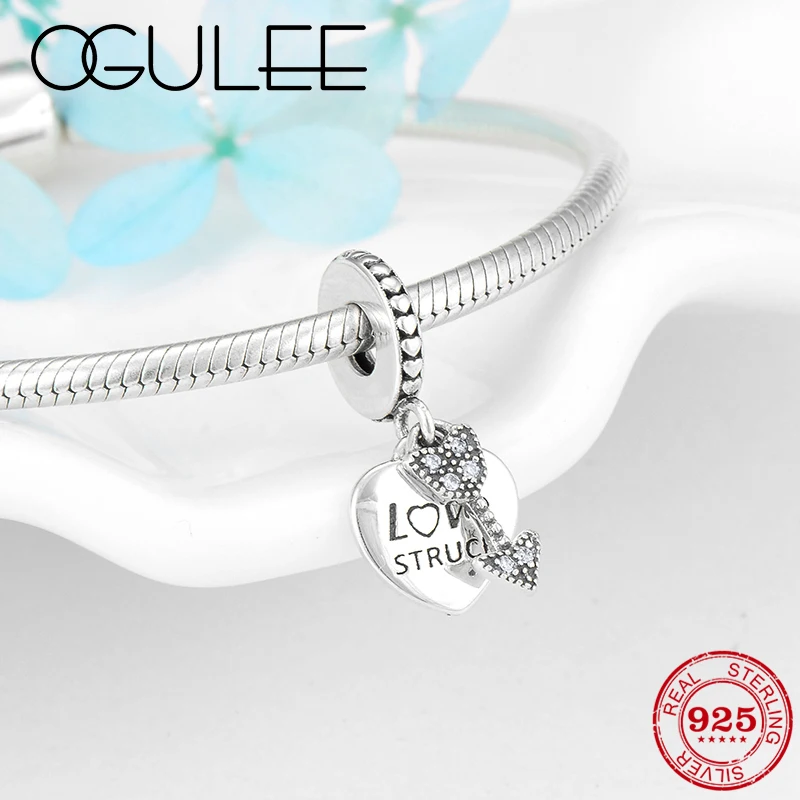 Women Charms Love Strucking Real 925 Sterling Silver Cupid Arrow CZ Pendant Fit Original Pandora Charm Bracelet Jewelry Making
Women Charms Love Strucking Real 925 Sterling Silver Cupid Arrow CZ Pendant Fit Original Pandora Charm Bracelet Jewelry Making