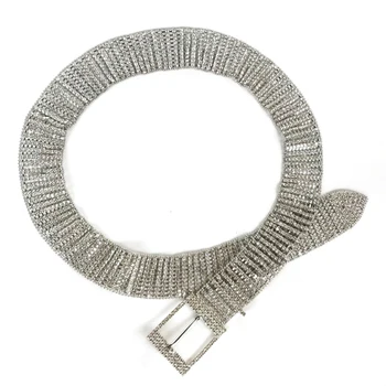 Women 10 Rows Full Rhinestone Shiny Waist Belts Waistband Party Dress Belt Fashion Waist Chain
Women 10 Rows Full Rhinestone Shiny Waist Belts Waistband Party Dress Belt Fashion Waist Chain