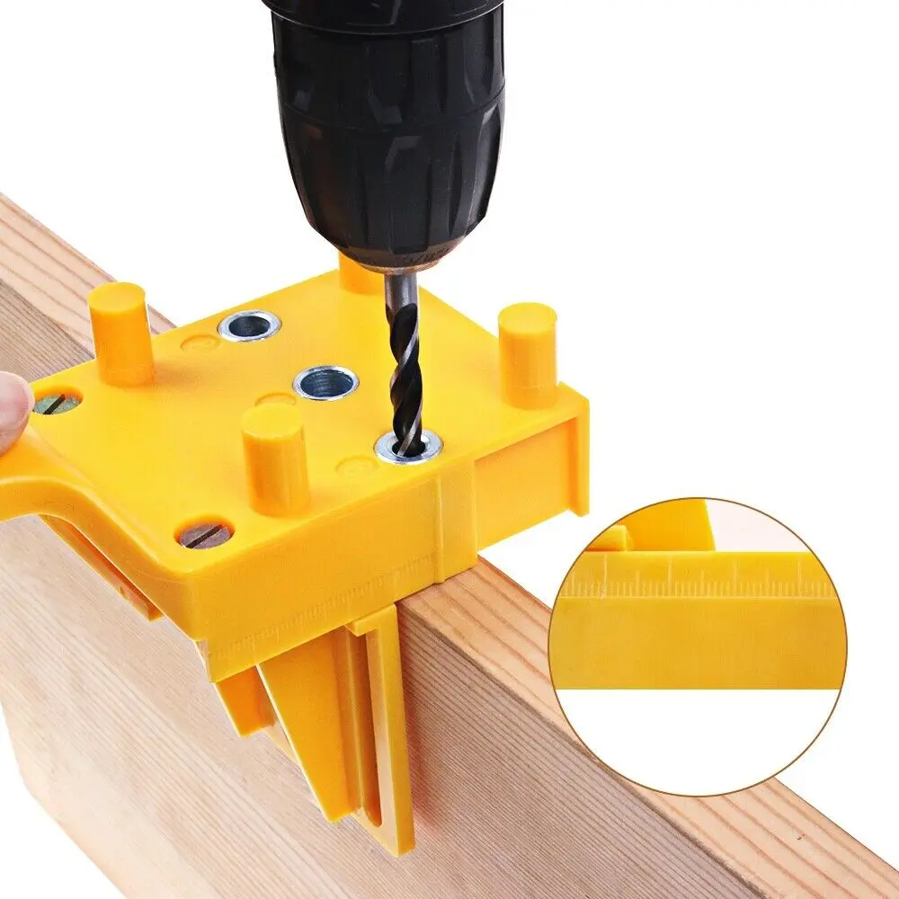 Yellow Woodworking Doweling Jig Drill Guide Dowel Drilling Hole Saw Tool 6 8 10mm for Wood Dowel Drilling HG9711
Yellow Woodworking Doweling Jig Drill Guide Dowel Drilling Hole Saw Tool 6 8 10mm for Wood Dowel Drilling HG9711
