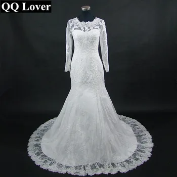 QQ Lover 2019 New Lace Long Sleeves Mermaid Wedding Dress Custom-made Plus Size Vestido De Novia
QQ Lover 2019 New Lace Long Sleeves Mermaid Wedding Dress Custom-made Plus Size Vestido De Novia