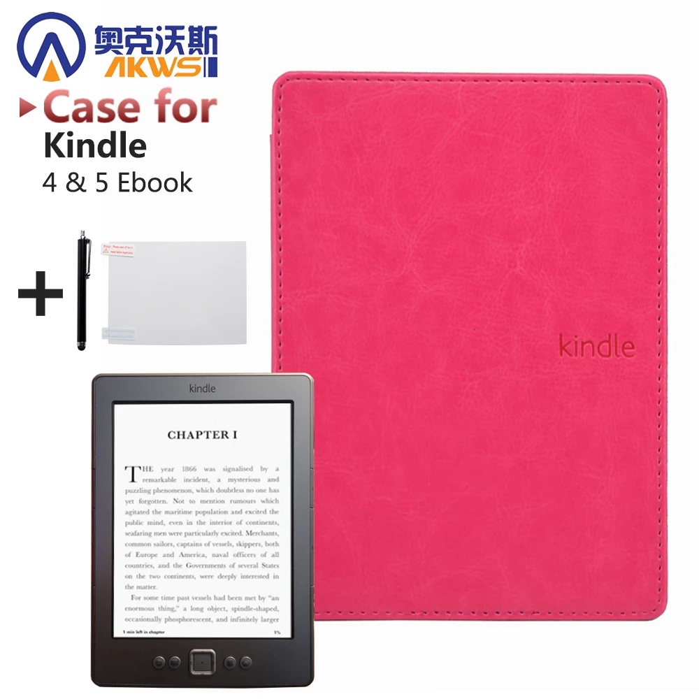 High Strong PU Leather Cover Case for Amazon Kindle 4 & Kindle 5 Ebook + Screen Protector As gift
High Strong PU Leather Cover Case for Amazon Kindle 4 & Kindle 5 Ebook + Screen Protector As gift