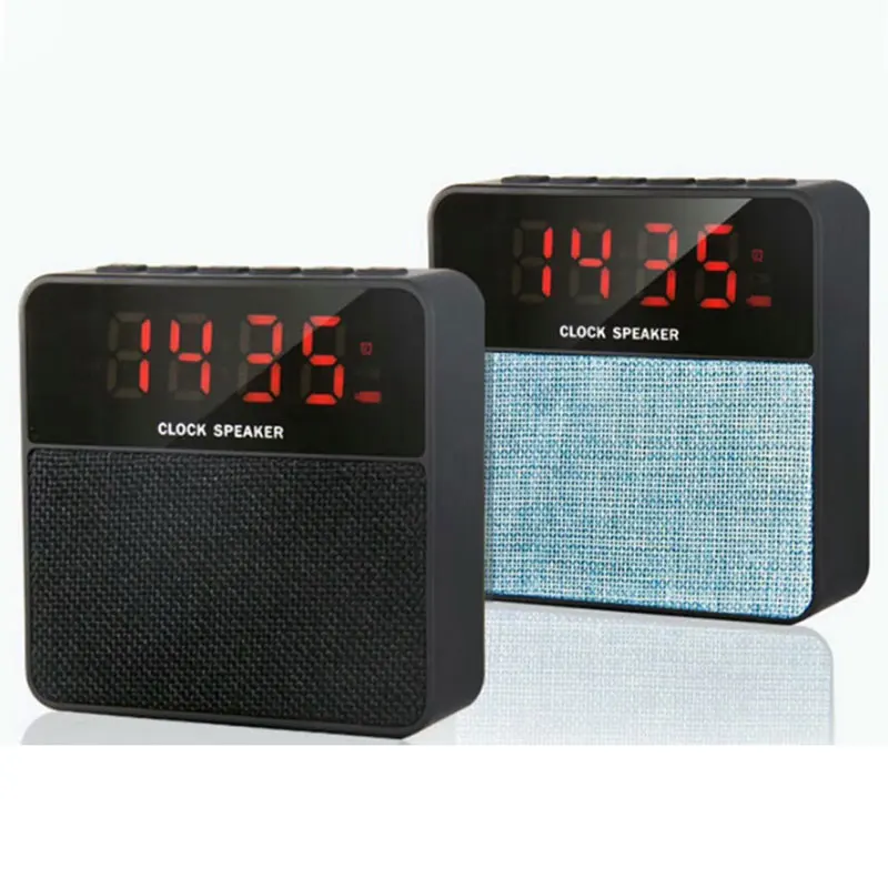 T1 Bluetooth speaker Fabric Speaker Alarm Clock SD Card support louder Subwoofer Clock
T1 Bluetooth speaker Fabric Speaker Alarm Clock SD Card support louder Subwoofer Clock