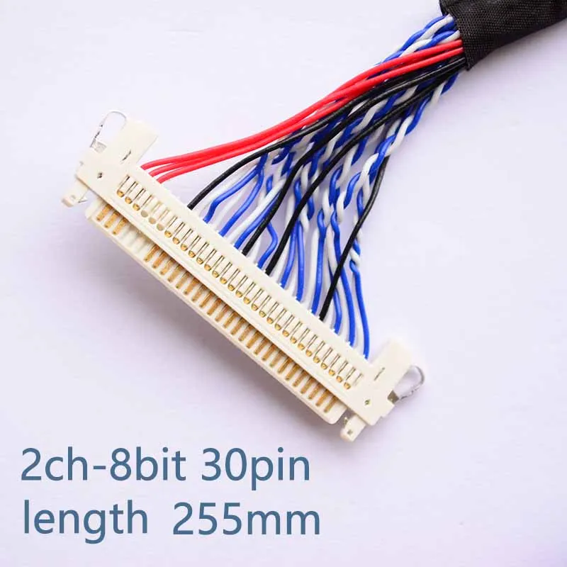 2Ch 8-bit 30pins Universal Driver Board Screen Cable FIX-30P-D8 for 30 pin 2 channel LVDS suit V59 V29 T2 length 255mm
2Ch 8-bit 30pins Universal Driver Board Screen Cable FIX-30P-D8 for 30 pin 2 channel LVDS suit V59 V29 T2 length 255mm