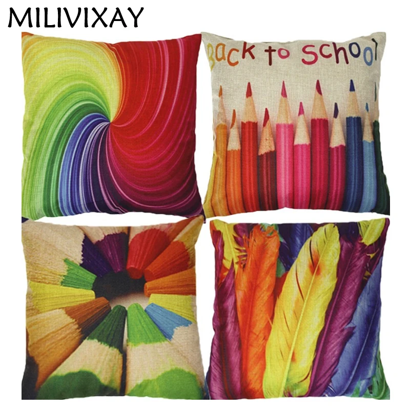 MILIVIXAY Modern Color Pencil/Feather Pattern Cotton Linen Throw Pillow Case Cover Bench Chair Cushion Pillowslip 43 * 43CM
MILIVIXAY Modern Color Pencil/Feather Pattern Cotton Linen Throw Pillow Case Cover Bench Chair Cushion Pillowslip 43 * 43CM