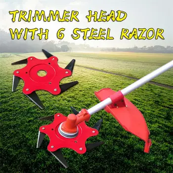 Lawn Mower Trimmer Head 6 Steel Blades Razors 65Mn Lawn Mower Grass Weed Eater Brush Cutter Tool Red For Garden Weed Outdoor
Lawn Mower Trimmer Head 6 Steel Blades Razors 65Mn Lawn Mower Grass Weed Eater Brush Cutter Tool Red For Garden Weed Outdoor