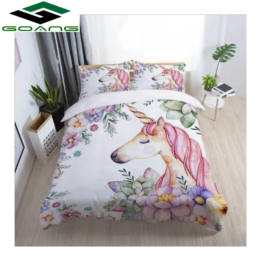 GOANG unicorn bedding set 3d bed sheet duvet cover pillow 3pcs kids bedding set luxury home textiles
GOANG unicorn bedding set 3d bed sheet duvet cover pillow 3pcs kids bedding set luxury home textiles
