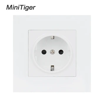 Minitiger White Wall Plastic Panel 1 Gang Power Socket Plug Grounded, 16A EU Standard Electrical Double Outlet 86mm * 86mm
Minitiger White Wall Plastic Panel 1 Gang Power Socket Plug Grounded, 16A EU Standard Electrical Double Outlet 86mm * 86mm