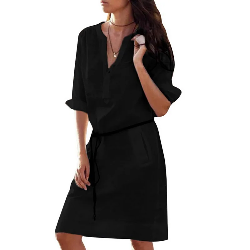 NIBESSER 2018 Korean Style Slim Long shirt dress Office Lady Stylish Short Dress Sexy V neck sleeved Women Shirt Dresses White
NIBESSER 2018 Korean Style Slim Long shirt dress Office Lady Stylish Short Dress Sexy V neck sleeved Women Shirt Dresses White